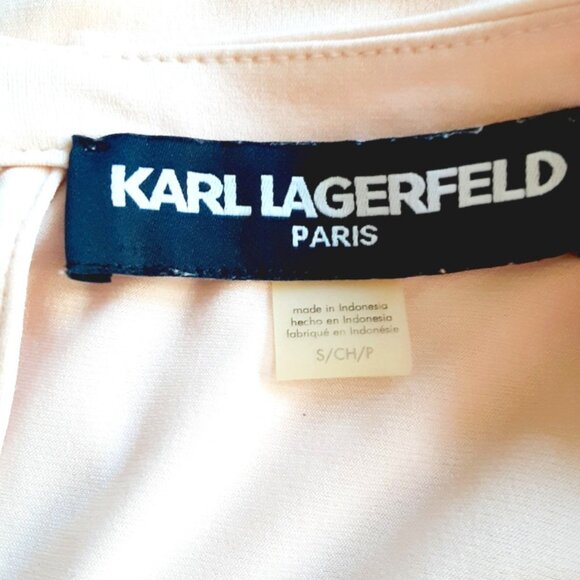 Karl Lagerfeld Sleeveless Drape Top in Blush Pink Small - Picture 5 of 5